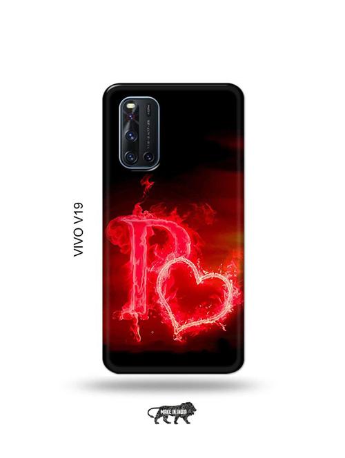 fire heart letter p back cover compatible with vivo v19 - 19066859 - Very Small Image - 1