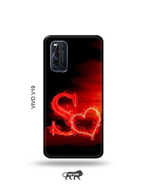fire heart letter s back cover compatible with vivo v19 - 19066862 - Very Small Image - 1