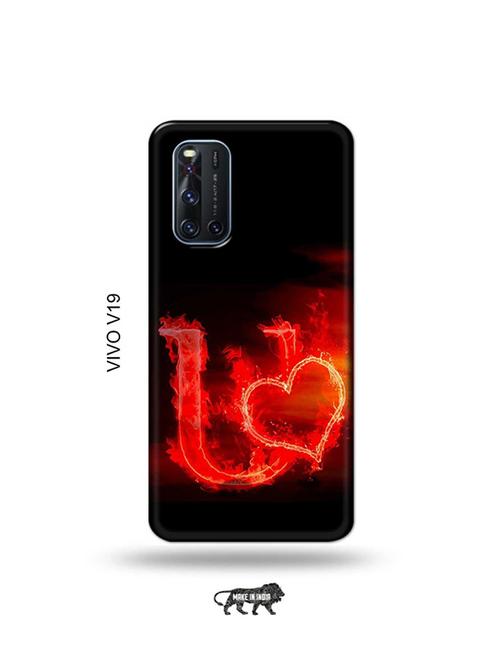 fire heart letter u back cover compatible with vivo v19 - 19066864 - Very Small Image - 1