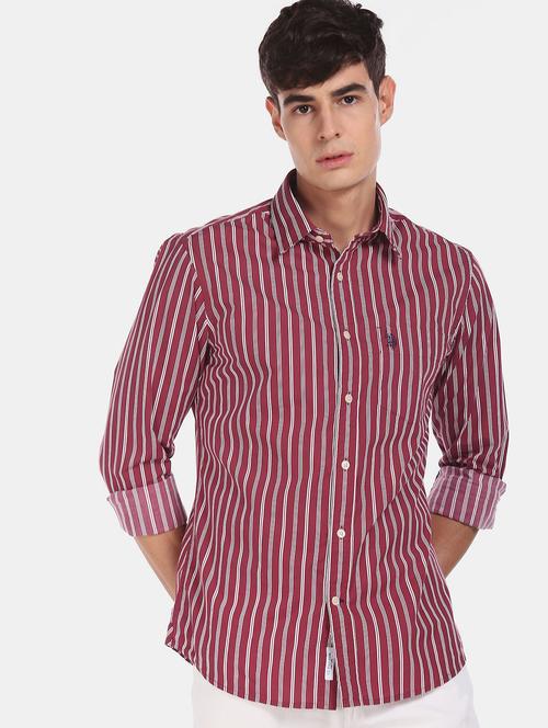mens stripes casual shirt - 19067219 - Very Small Image - 1