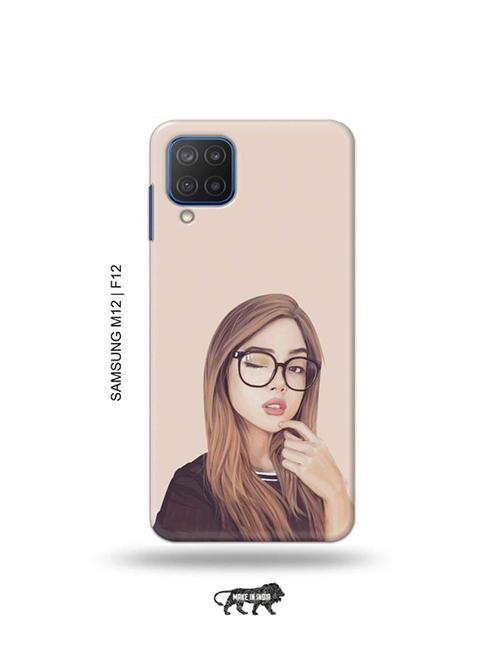 girl illustration back cover compatible with samsung m12, samsung f12 - 19068140 - Very Small Image - 1