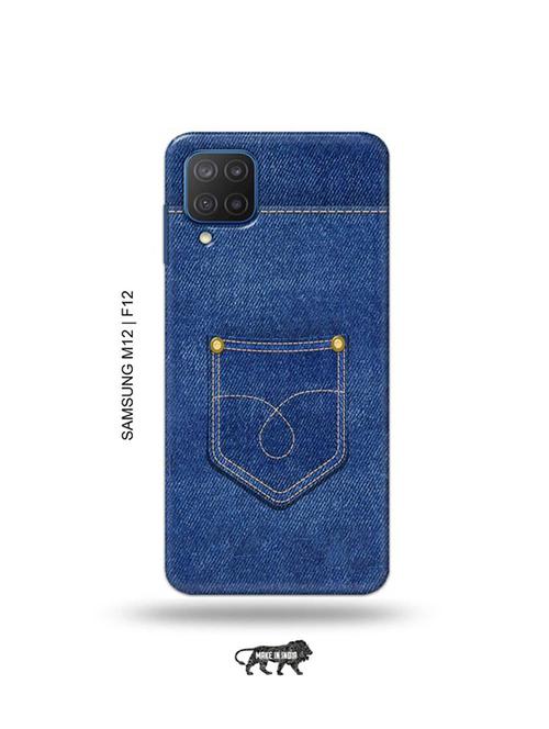 jean back cover compatible with samsung m12, samsung f12 - 19068200 - Very Small Image - 1