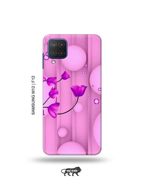 flowers back cover compatible with samsung m12, samsung f12 - 19068308 - Very Small Image - 1