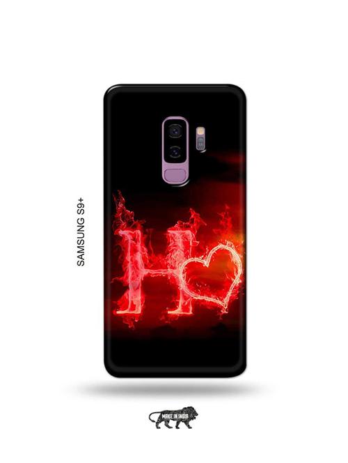 fire heart letter h back cover compatible with samsung s9 plus - 19068426 - Very Small Image - 1