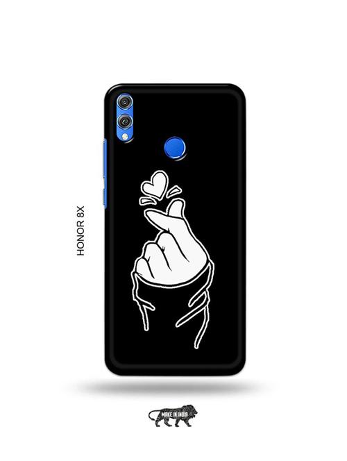 korean heart gesture black back cover compatible with honor 8x - 19069760 - Very Small Image - 1