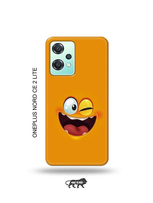funny face orange back cover compatible with oneplus nord ce2 lite - 19070553 - Very Small Image - 1