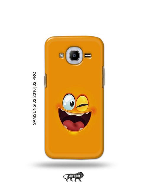 funny face orange back cover compatible with samsung j2 (2016), j2 pro - 19072952 - Very Small Image - 1