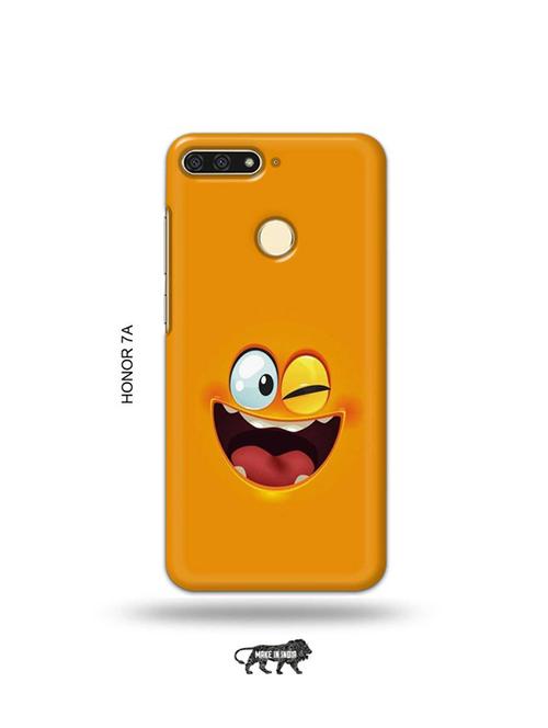 tweakymod designer printed hard case | funny face orange back cover compatible with honor 7a - 19075681 - Very Small Image - 1