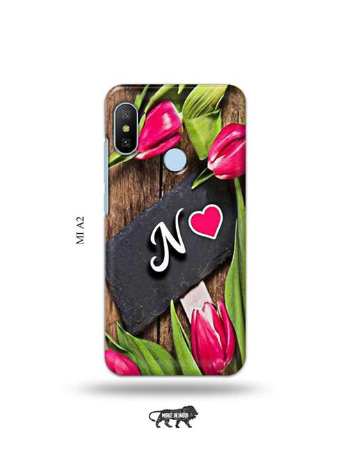 flower letter n back cover compatible with mi a2 - 19077374 - Very Small Image - 1