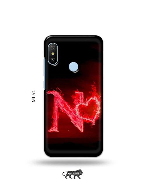 fire heart letter n back cover compatible with mi a2 - 19077428 - Very Small Image - 1