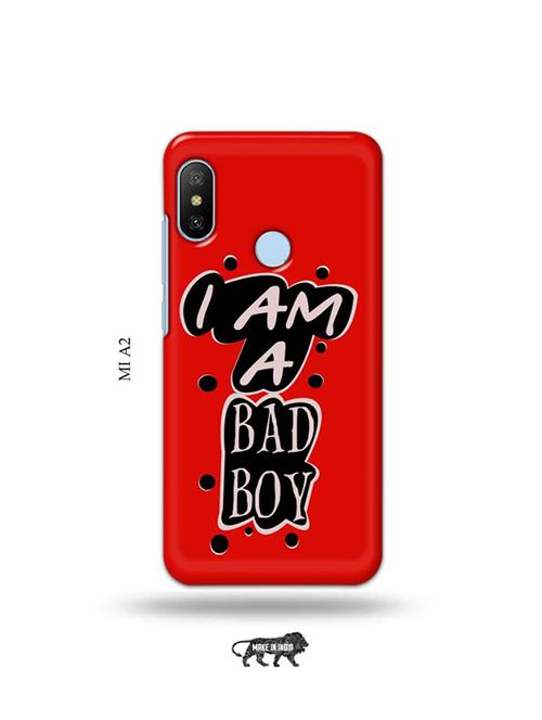 tweakymod designer printed hard case | bad boy back cover compatible with mi a2 - 19077765 - Very Small Image - 1