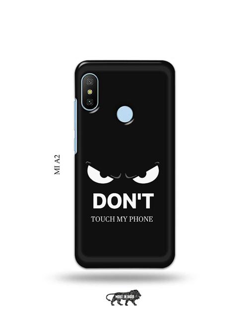 tweakymod designer printed hard case | don't touch my phone back cover compatible with mi a2 - 19077772 - Very Small Image - 1