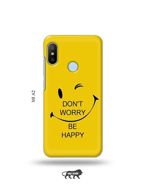 funny face yellow back cover compatible with mi a2 - 19077782 - Very Small Image - 1
