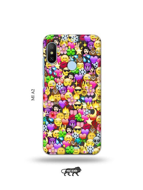 tweakymod designer printed hard case | emojis back cover compatible with mi a2 - 19077790 - Very Small Image - 1