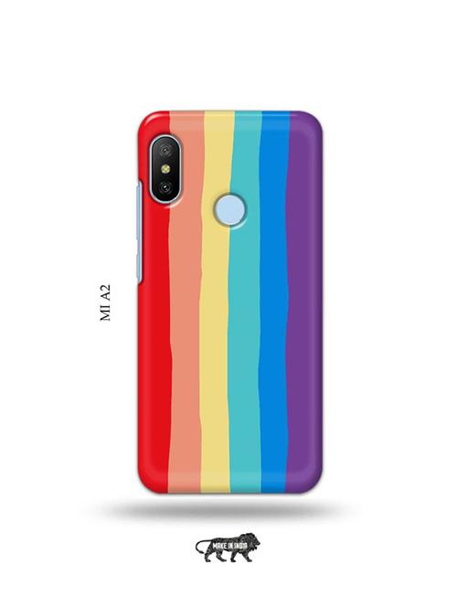 tweakymod designer printed hard case | rainbow colour back cover compatible with mi a2 - 19077791 - Very Small Image - 1