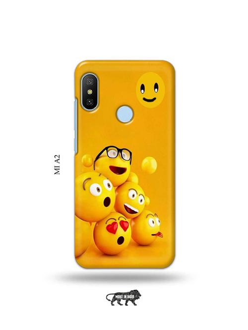 tweakymod designer printed hard case | emoji fall back cover compatible with mi a2 - 19077803 - Very Small Image - 1