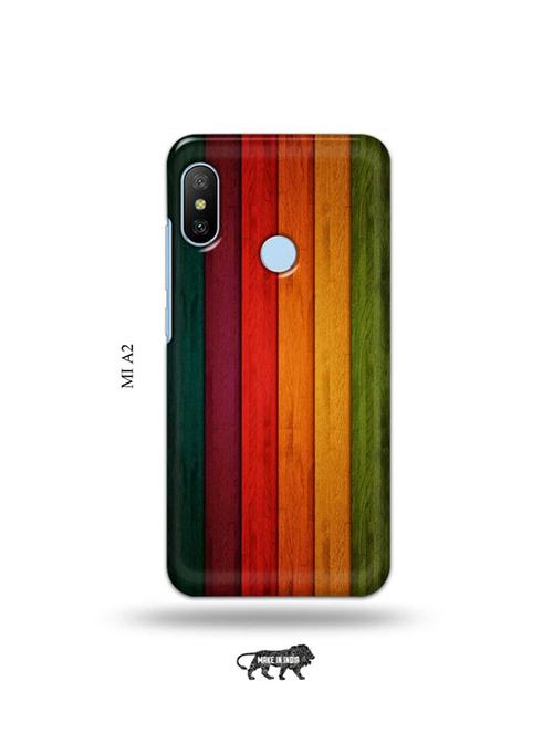 tweakymod designer printed hard case | wooden strips back cover compatible with mi a2 - 19077806 - Very Small Image - 1