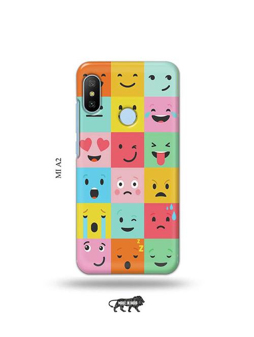 tweakymod designer printed hard case | emojies back cover compatible with mi a2 - 19077811 - Very Small Image - 1