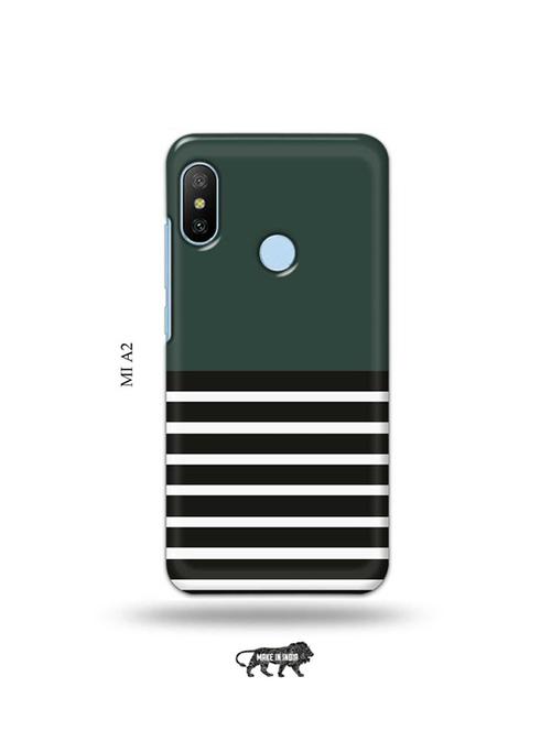 tweakymod designer printed hard case | blue and black strips back cover compatible with mi a2 - 19077834 - Very Small Image - 1