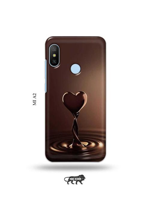 tweakymod designer printed hard case | chocolate heart back cover compatible with mi a2 - 19077893 - Very Small Image - 1