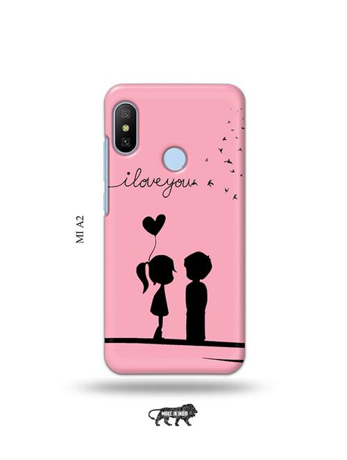 tweakymod designer printed hard case | i love you back cover compatible with mi a2 - 19077899 - Very Small Image - 1