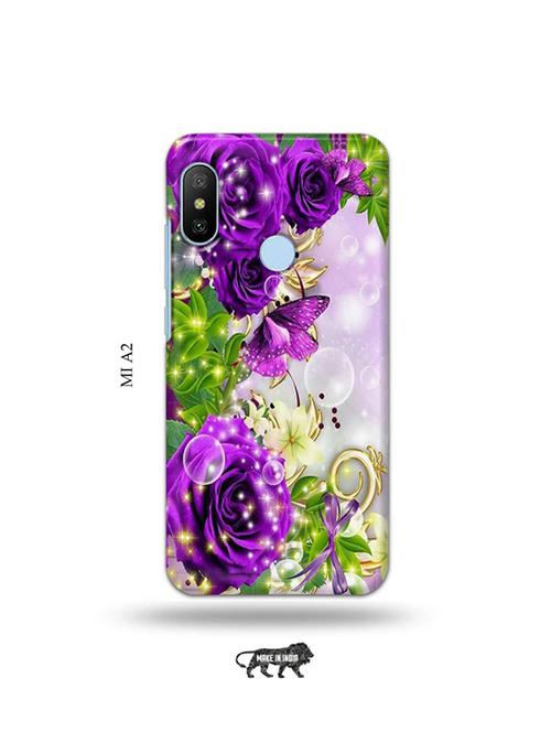 flowers back cover compatible with mi a2 - 19077911 - Very Small Image - 1