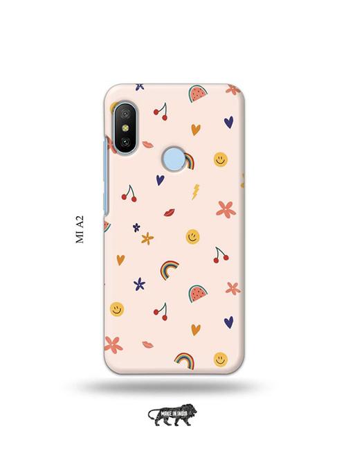 tweakymod designer printed hard case | rainbow fruit back cover compatible with mi a2 - 19077959 - Very Small Image - 1