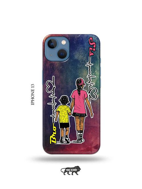 tweakymod designer printed hard case | bro sis back cover compatible with iphone 13 - 19078023 - Very Small Image - 1