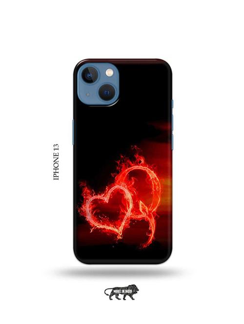 tweakymod designer printed hard case | fire heart letter q back cover compatible with iphone 13 - 19078041 - Very Small Image - 1