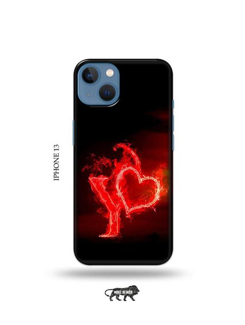 tweakymod designer printed hard case | fire heart letter y back cover compatible with iphone 13 - 19078049 - Very Small Image - 1