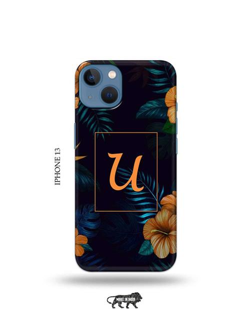 tweakymod designer printed hard case | floral u back cover compatible with iphone 13 - 19078071 - Very Small Image - 1