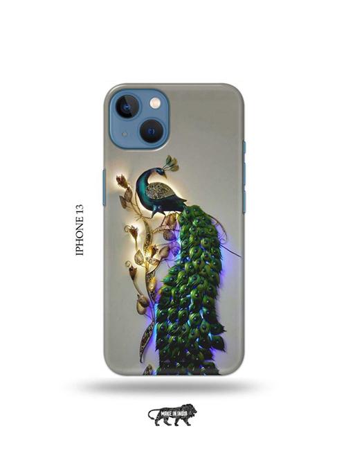 tweakymod designer printed hard case | peacock back cover compatible with iphone 13 - 19078162 - Very Small Image - 1