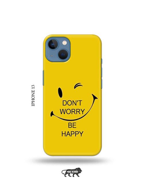 funny face yellow back cover compatible with iphone 13 - 19078302 - Very Small Image - 1