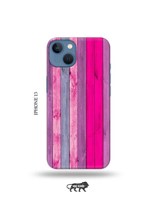 tweakymod designer printed hard case | pink wood back cover compatible with iphone 13 - 19078389 - Very Small Image - 1