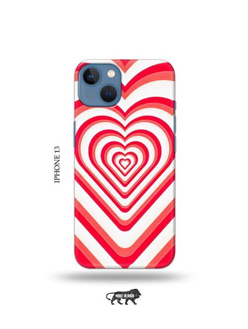 tweakymod designer printed hard case | pink heart back cover compatible with iphone 13 - 19078413 - Very Small Image - 1