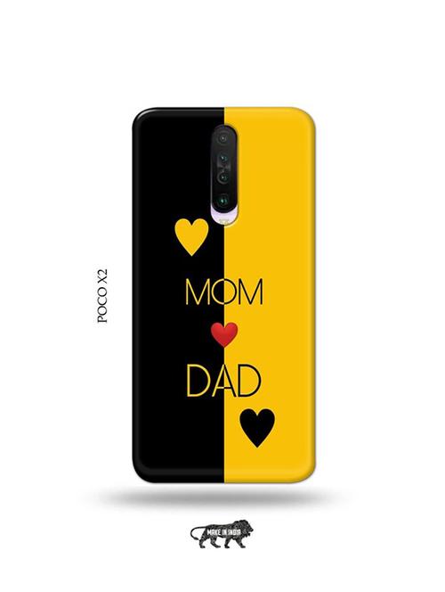 tweakymod designer printed hard case | mom dad back cover compatible with poco x2 - 19078543 - Very Small Image - 1