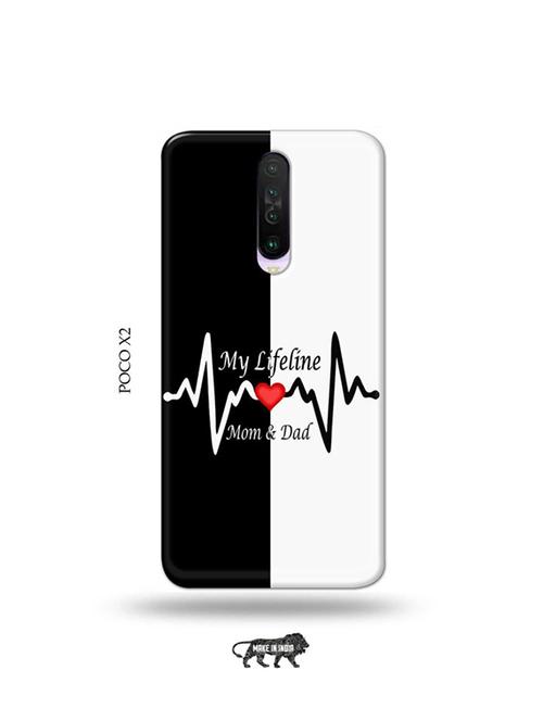 tweakymod designer printed hard case | mom dad lifeline back cover compatible with poco x2 - 19078550 - Very Small Image - 1
