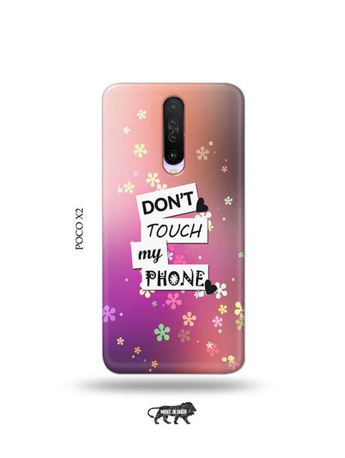 tweakymod designer printed hard case | don?t touch my phone back cover compatible with poco x2 - 19078653 - Very Small Image - 1