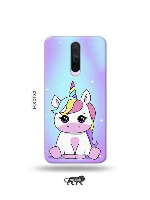 tweakymod designer printed hard case | baby unicorn back cover compatible with poco x2 - 19078657 - Very Small Image - 1
