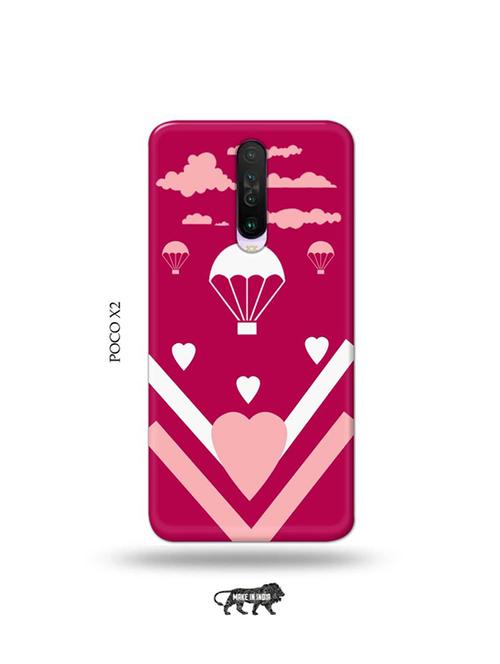 tweakymod designer printed hard case | parachute love back cover compatible with poco x2 - 19078674 - Very Small Image - 1