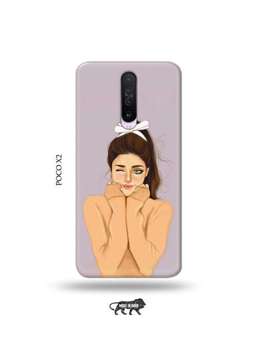 tweakymod designer printed hard case | cozy girl back cover compatible with poco x2 - 19078682 - Very Small Image - 1