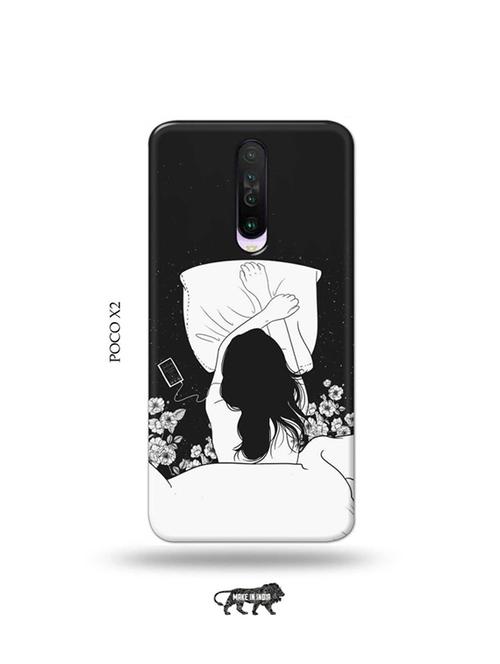 tweakymod designer printed hard case | sleepy girl back cover compatible with poco x2 - 19078685 - Very Small Image - 1