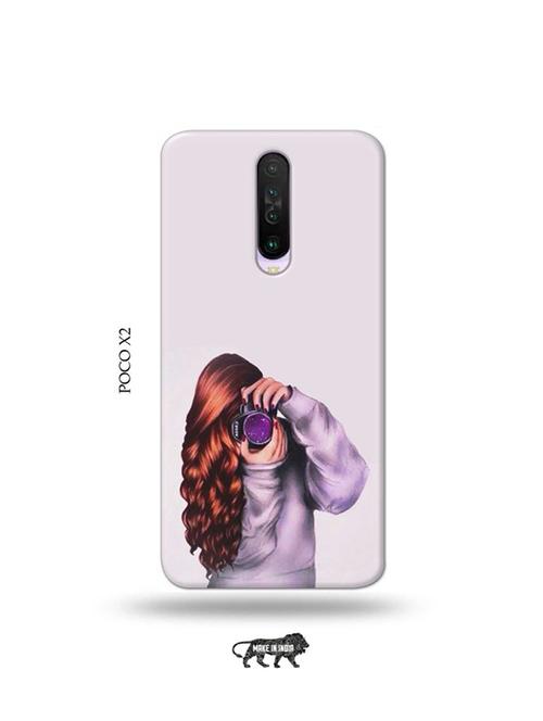 tweakymod designer printed hard case | camera buff girl back cover compatible with poco x2 - 19078688 - Very Small Image - 1