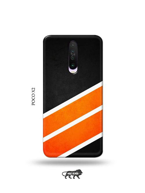 tweakymod designer printed hard case | orange strips back cover compatible with poco x2 - 19078692 - Very Small Image - 1