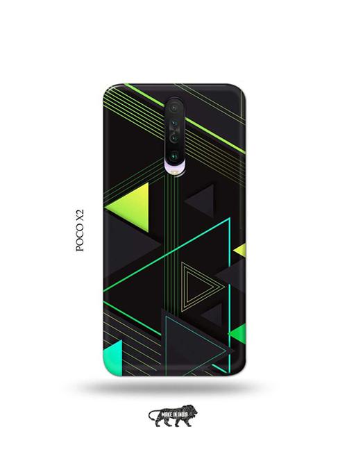 tweakymod designer printed hard case | triangular design back cover compatible with poco x2 - 19078698 - Very Small Image - 1