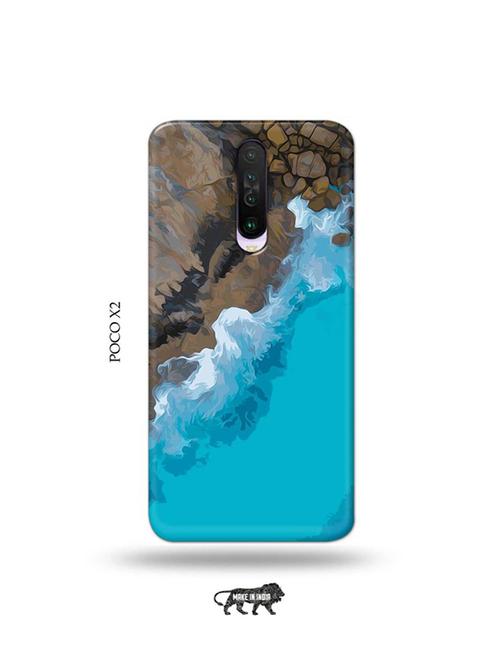 tweakymod designer printed hard case | rock water back cover compatible with poco x2 - 19078704 - Very Small Image - 1
