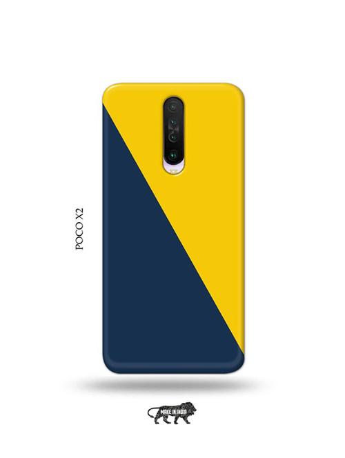 tweakymod designer printed hard case | yellow blue back cover compatible with poco x2 - 19078709 - Very Small Image - 1