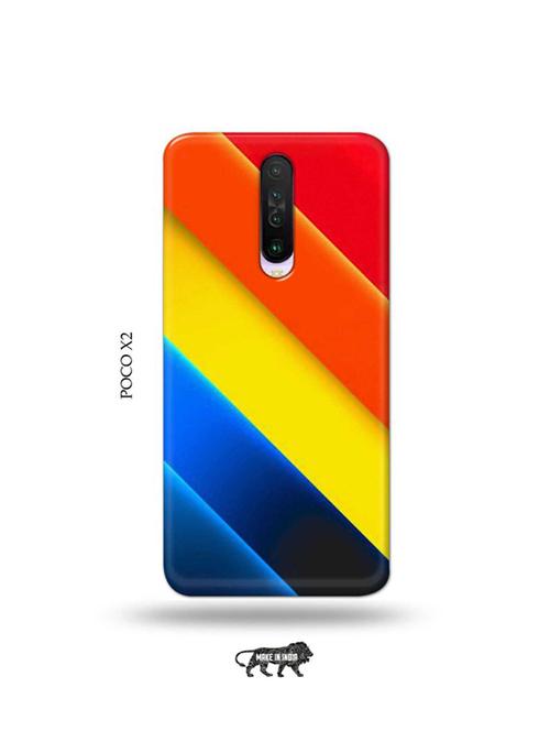 tweakymod designer printed hard case | cross strips back cover compatible with poco x2 - 19078712 - Very Small Image - 1