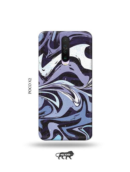 tweakymod designer printed hard case | messy blue back cover compatible with poco x2 - 19078715 - Very Small Image - 1