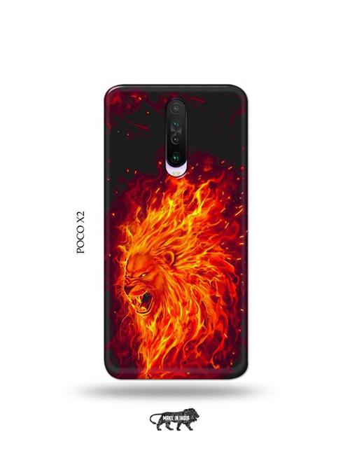 tweakymod designer printed hard case | firry lion back cover compatible with poco x2 - 19078739 - Very Small Image - 1